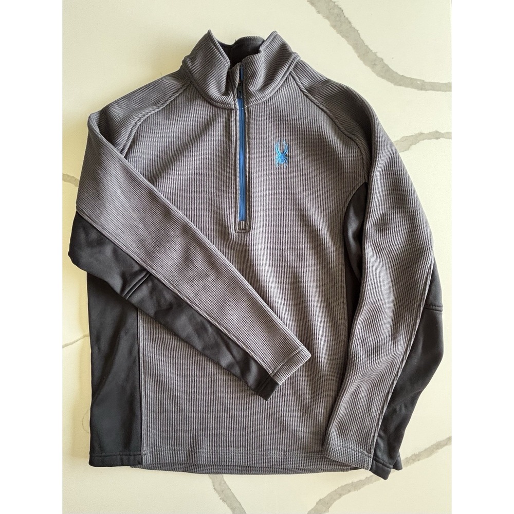 Spyder Men's Outbound Half-Zip Sweatshirt Gray Black Pullover XL
